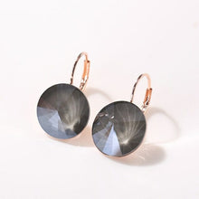 Load image into Gallery viewer, Classic Wedding Drop Earrings Big Rivori Stone Austria Crystals