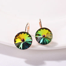 Load image into Gallery viewer, Classic Wedding Drop Earrings Big Rivori Stone Austria Crystals
