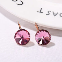 Load image into Gallery viewer, Classic Wedding Drop Earrings Big Rivori Stone Austria Crystals