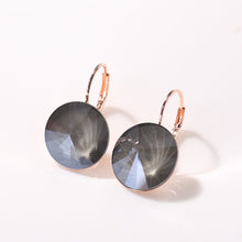 Load image into Gallery viewer, Classic Wedding Drop Earrings Big Rivori Stone Austria Crystals