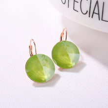 Load image into Gallery viewer, Classic Wedding Drop Earrings Big Rivori Stone Austria Crystals