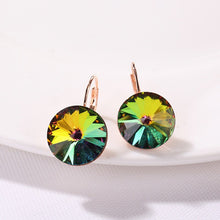 Load image into Gallery viewer, Classic Wedding Drop Earrings Big Rivori Stone Austria Crystals