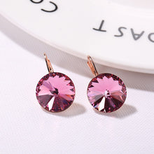 Load image into Gallery viewer, Classic Wedding Drop Earrings Big Rivori Stone Austria Crystals