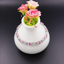 Load image into Gallery viewer, Classic X Bracelets For women Green Crystal Silver Color New
