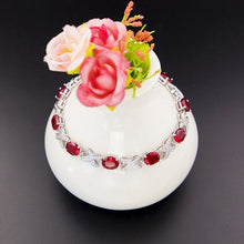 Load image into Gallery viewer, Classic X Bracelets For women Green Crystal Silver Color New
