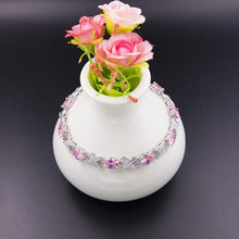 Load image into Gallery viewer, Classic X Bracelets For women Green Crystal Silver Color New