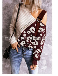 Elegant Casual Spring Autumn Off shoulder Woman Sweater Straps