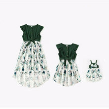 Load image into Gallery viewer, Family Matching Dress Mom And Me Daughter Summer Floral Long