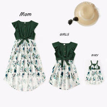 Load image into Gallery viewer, Family Matching Dress Mom And Me Daughter Summer Floral Long