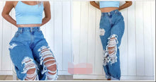 Load image into Gallery viewer, Jeans Ripped Holes Look Thin Straight