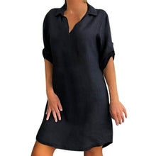 Load image into Gallery viewer, Fashion Long Blouse Solid Color Cotton Linen