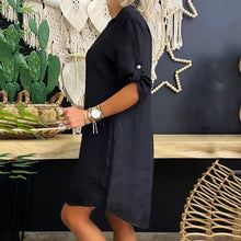 Load image into Gallery viewer, Fashion Long Blouse Solid Color Cotton Linen