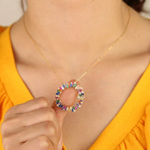 Load image into Gallery viewer, Fashion Simple Hollow Big Round Circle Pendant Necklace for Women