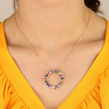 Load image into Gallery viewer, Fashion Simple Hollow Big Round Circle Pendant Necklace for Women