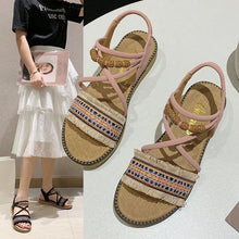 Load image into Gallery viewer, Fashion Summer Gladiator Totem Women Sandals Casual Flax Cool - Sophornlilly