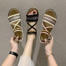 Load image into Gallery viewer, Fashion Summer Gladiator Totem Women Sandals Casual Flax Cool - Sophornlilly