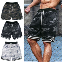 Load image into Gallery viewer, Fitness Shorts Camouflage Design Waist Drawstring Polyester Quick - Sophornlilly