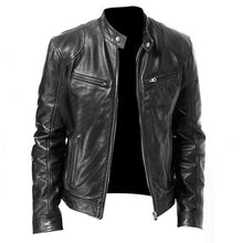 Load image into Gallery viewer, Hot Male Anti wind Motorcycle Lapel Diagonal Zipper Jacket