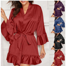 Load image into Gallery viewer, Hot selling hot style sexy ladies homewear bathrobe sexy summer