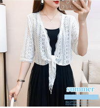 Load image into Gallery viewer, Lace White Women Short Sleeve Shrug Bolero Lace Wedding Bridal