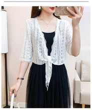 Load image into Gallery viewer, Lace White Women Short Sleeve Shrug Bolero Lace Wedding Bridal