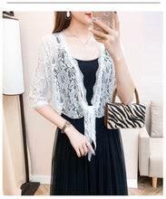 Load image into Gallery viewer, Lace White Women Short Sleeve Shrug Bolero Lace Wedding Bridal