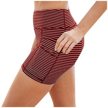 Load image into Gallery viewer, Leggings Women Push Up Stripe Print Pocket High Waist And Hip