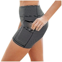 Load image into Gallery viewer, Leggings Women Push Up Stripe Print Pocket High Waist And Hip