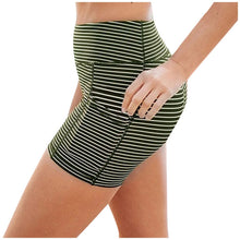 Load image into Gallery viewer, Leggings Women Push Up Stripe Print Pocket High Waist And Hip