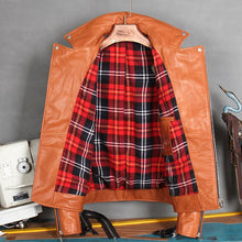 Load image into Gallery viewer, Motorcycle Style Genuine Leather Jacket Men