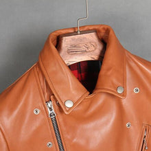 Load image into Gallery viewer, Motorcycle Style Genuine Leather Jacket Men