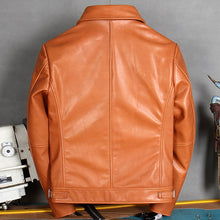 Load image into Gallery viewer, Motorcycle Style Genuine Leather Jacket Men