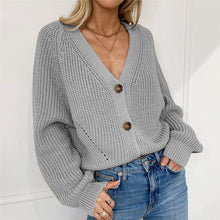 Load image into Gallery viewer, Loose Knit Cardigan Jacket Ladies Cardigan
