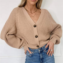 Load image into Gallery viewer, Loose Knit Cardigan Jacket Ladies Cardigan