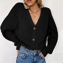 Load image into Gallery viewer, Loose Knit Cardigan Jacket Ladies Cardigan