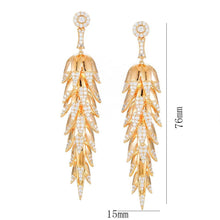 Load image into Gallery viewer, Luxury Trendy Feather Earring For Nigerian Bridal Full Cubic - Sophornlilly