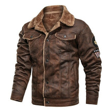 Load image into Gallery viewer, Clothing Vintage Leather Jacket Autumn Winter Streetwear