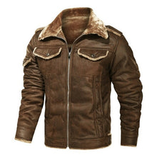 Load image into Gallery viewer, Clothing Vintage Leather Jacket Autumn Winter Streetwear