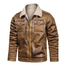 Load image into Gallery viewer, Clothing Vintage Leather Jacket Autumn Winter Streetwear