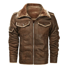 Load image into Gallery viewer, Clothing Vintage Leather Jacket Autumn Winter Streetwear