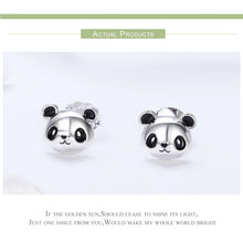 Load image into Gallery viewer, NEW Animal Collection Cute Panda Stud Earrings for Women Genuine