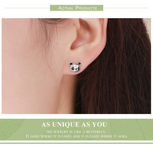 Load image into Gallery viewer, NEW Animal Collection Cute Panda Stud Earrings for Women Genuine