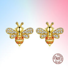 Load image into Gallery viewer, NEW Bee Story Clear CZ Exquisite Stud Earrings for Women Fashion