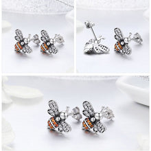 Load image into Gallery viewer, NEW Bee Story Clear CZ Exquisite Stud Earrings for Women Fashion