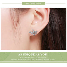 Load image into Gallery viewer, NEW Bee Story Clear CZ Exquisite Stud Earrings for Women Fashion