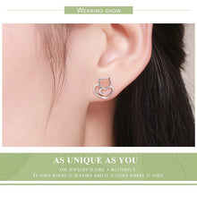 Load image into Gallery viewer, NEW Cute Cat Small Stud Earrings for Women Fashion Jewelry Hot