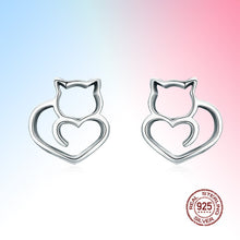 Load image into Gallery viewer, NEW Cute Cat Small Stud Earrings for Women Fashion Jewelry Hot