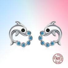 Load image into Gallery viewer, NEW Cute Dolphin Love Ball Animal Stud Earrings for Women Jewelry