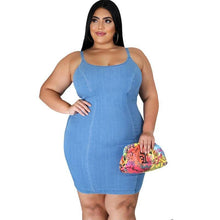 Load image into Gallery viewer, New Arrival Plus Size Women Sleeveless Spaghetti Strap Denim - Sophornlilly