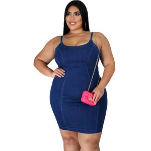 New Arrival Plus Size Women Sleeveless Spaghetti Strap Denim - Sophornlilly